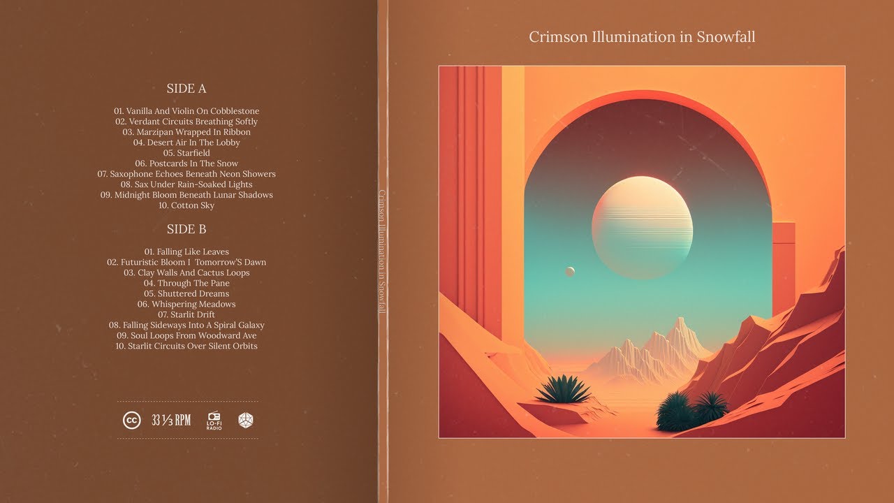 Crimson Illumination in Snowfall LP | Kat Records Presents Glistening Shadows & Melodic Whispers