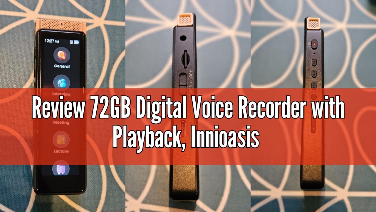 Review 72GB Digital Voice Recorder with Playback, Innioasis R1 Full Touchscreen Voice Recorder with