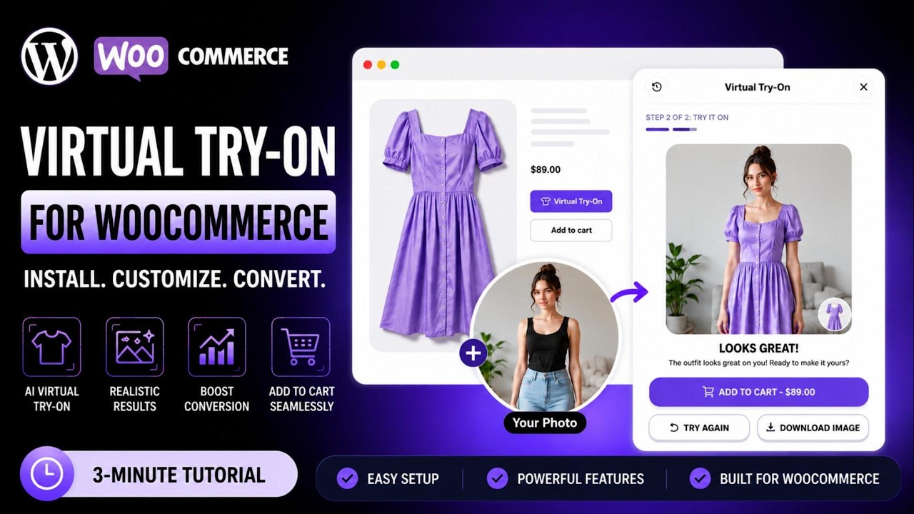 Add AI Virtual Try-On to your WooCommerce fashion store in 3 minutes
