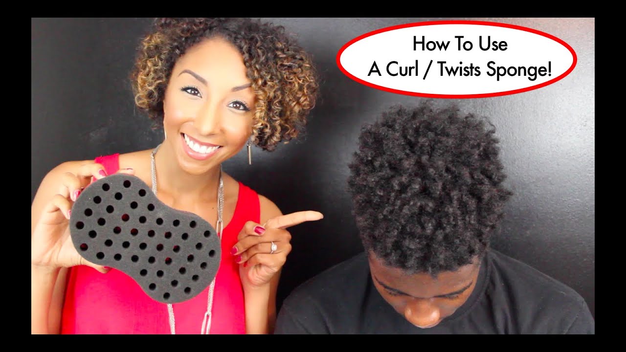 How To Use A Curl / Twists Sponge, Tutorial For Long Natural Hair | BiancaReneeToday