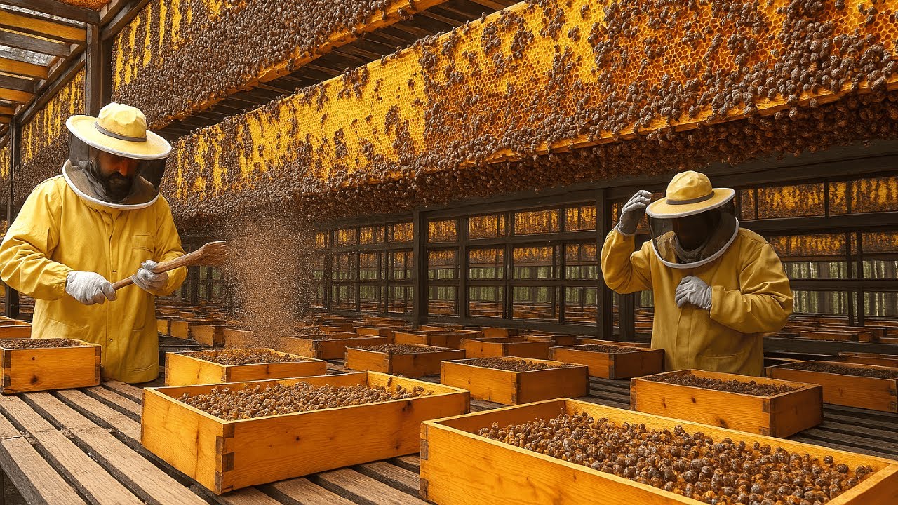 This is HOW the PUREST HONEY is MADE | The HONEY MANUFACTURING PROCESS 🍯