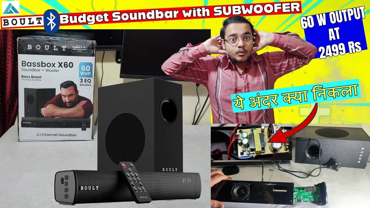 #Teardown of Boult Bassbox X60 Bluetooth Soundbar Speaker🔥| Sound + GAMING Test | DEEP REVIEW