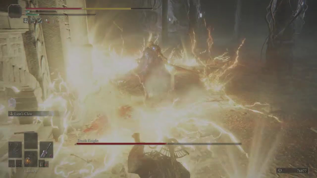 Elden Ring DLC - Black Swordsman build - Godwyn's Death Knight (Longshaft Axe)