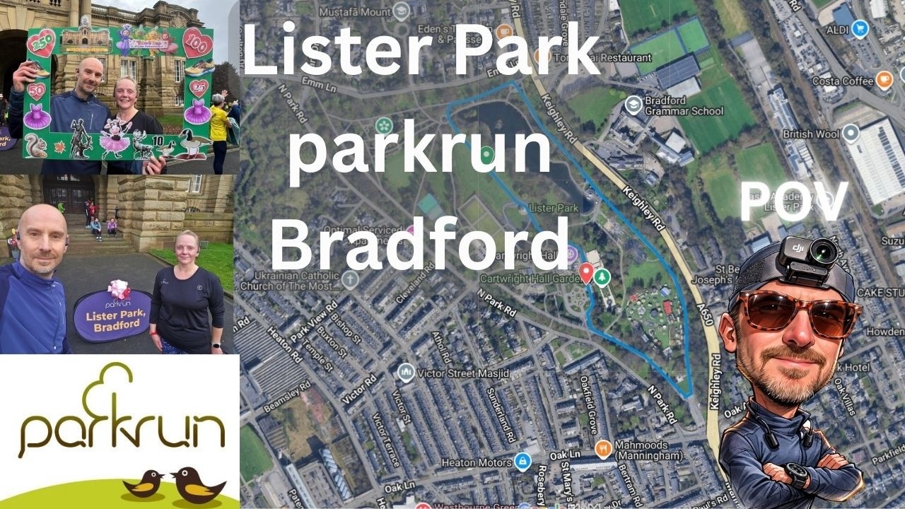 Lister Park parkrun Bradford 4K POV #5k #running #walking #parkruntourism  #info