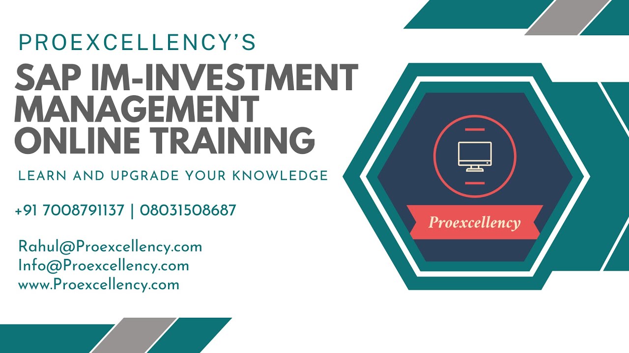 SAP IM | Investment Management Online Training Learn Step by Step from beginning With Experts