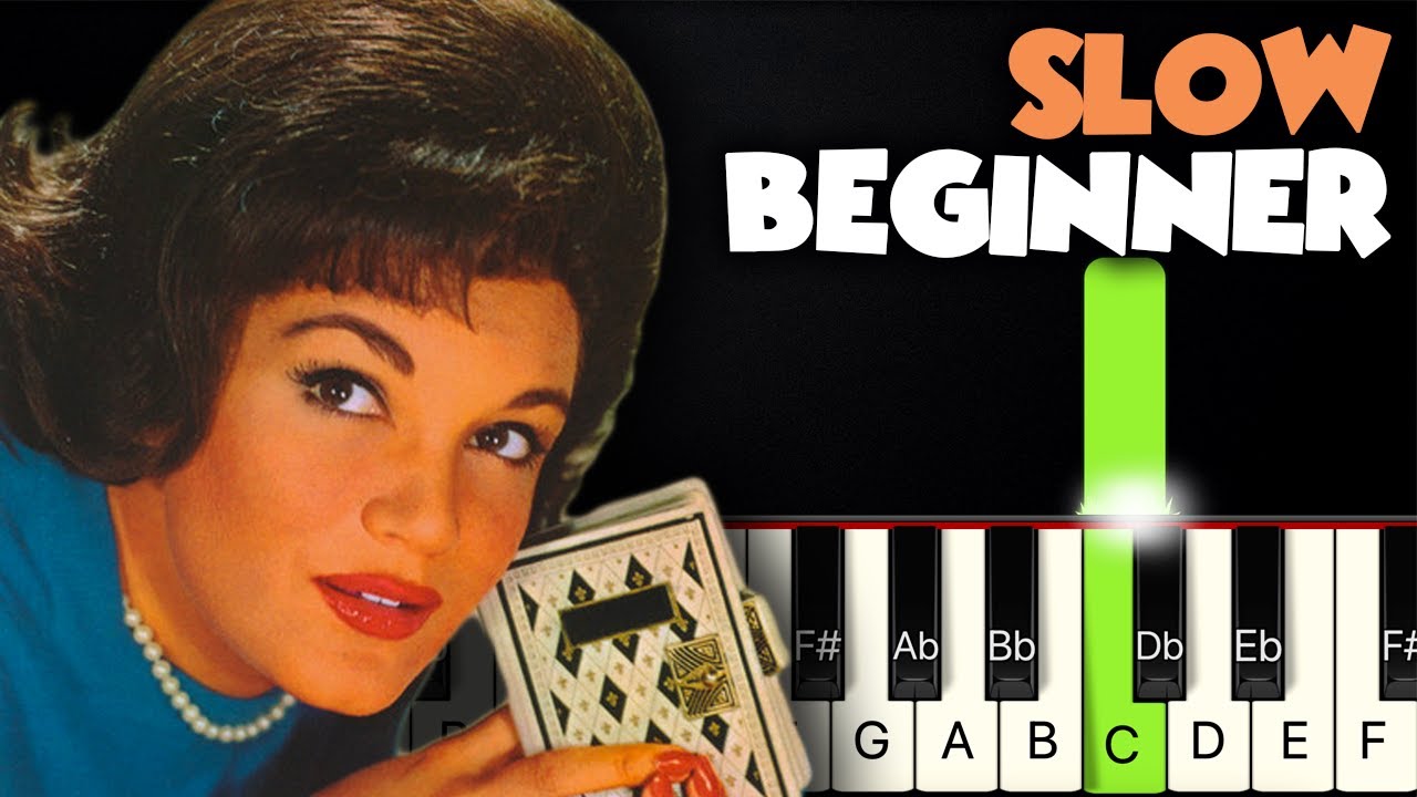Pretty Little Baby - Connie Francis | SLOW BEGINNER PIANO TUTORIAL + SHEET MUSIC by Betacustic