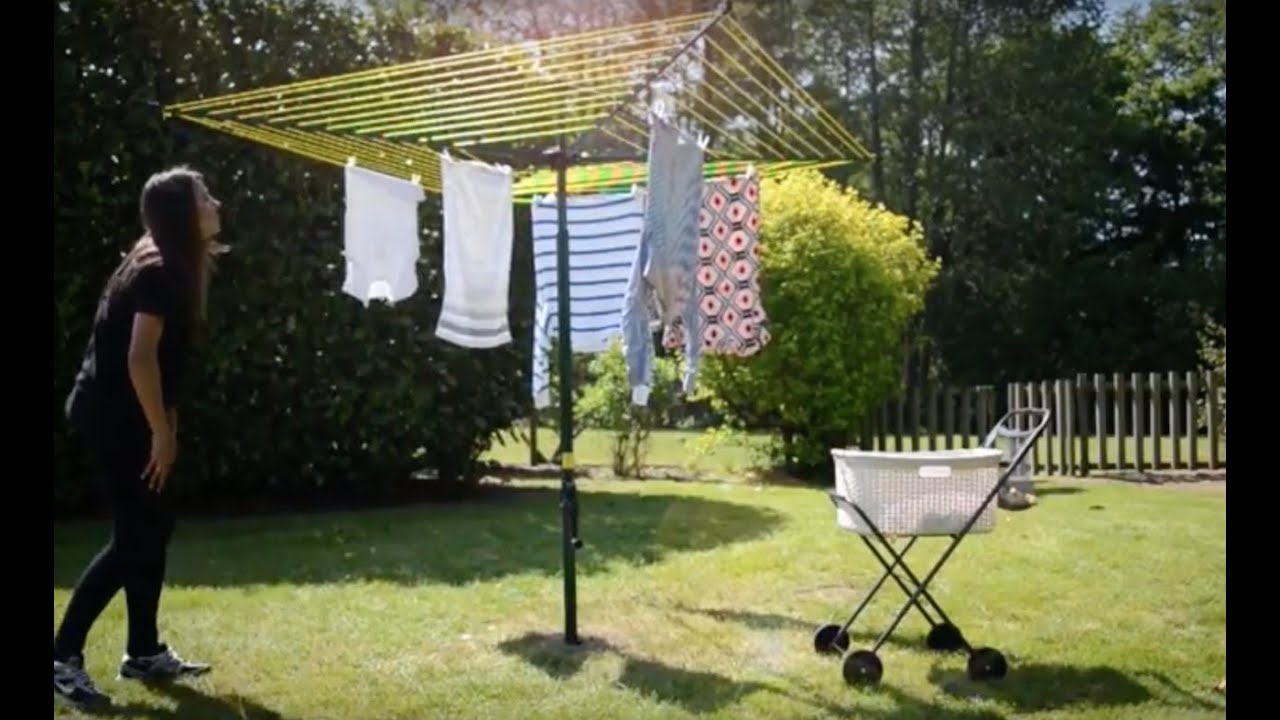 60 Metre 4 Arm Rotary Washing Line with Cranked Hoist