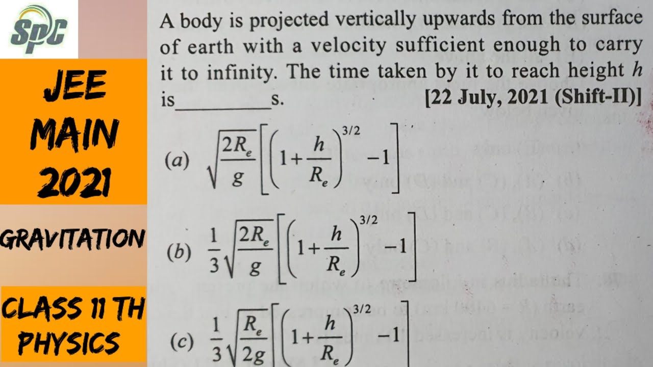 A body is projected vertically upwards from the surface of earth with a velocity sufficient enough