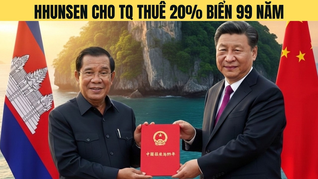 Phú Quốc nguy!Hunsen cho TQ thuê 20% biển 99 năm áp sát biển Tây Nam
