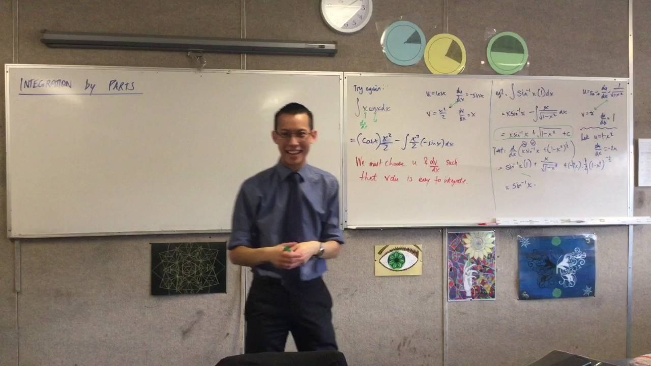 Integration by Parts (3 of 3: Integral of sin¯¹(x))