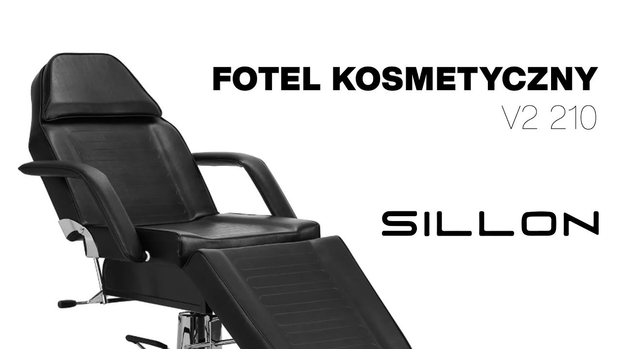 Tani Fotel Kosmetyczny Hydrauliczny SILLON V2 210 Czarny / Biały - Obrotowy
