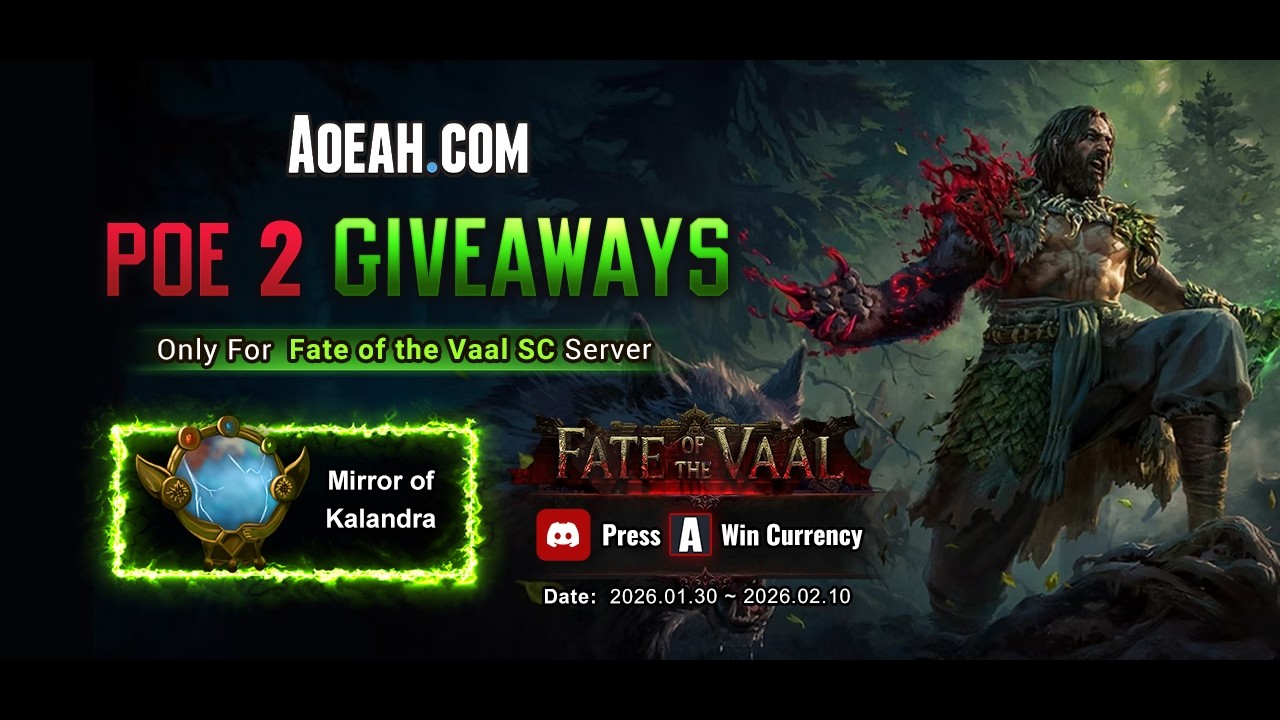 🏆Congrats to Winners of the FREE PoE 2 Currency Giveaway (JAN 30 - FEB 10, 2026)  | AOEAH.COM