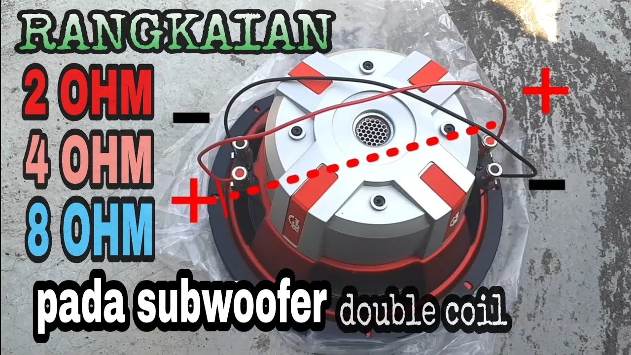 Cara pasang kabel speaker double coil secara seri dan paralel