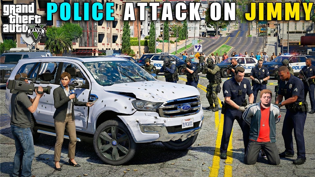 Police Attack On Jimmy And Destroyed His Ford Endeavour 😱 | GTA 5