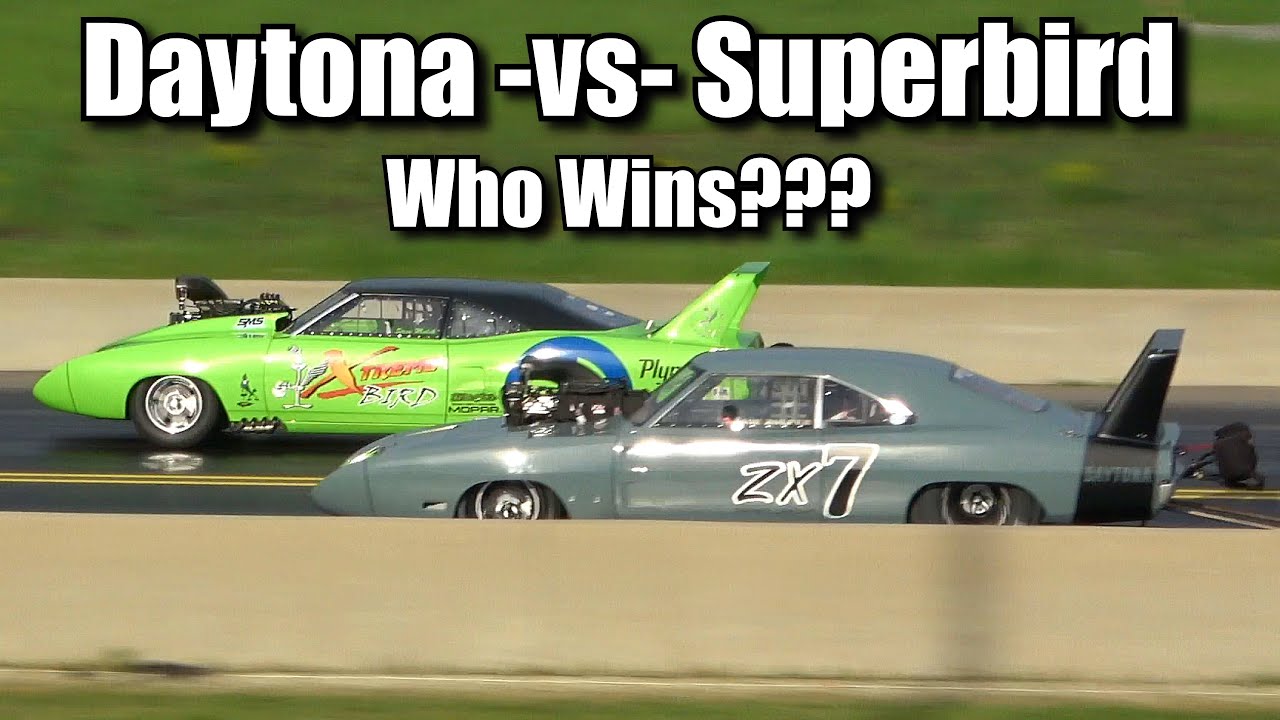 Dodge Daytona против Plymouth Superbird: оба автомобиля с результатом 6 секунд. Кто победит???