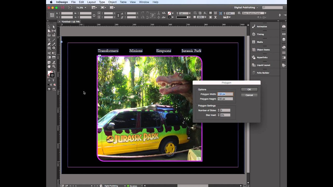 Adobe InDesign - creating an image gallery