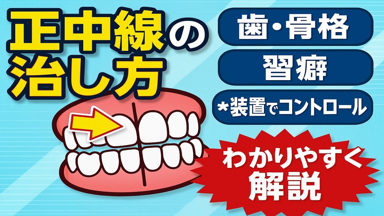 正中線が合っていない原因と治し方