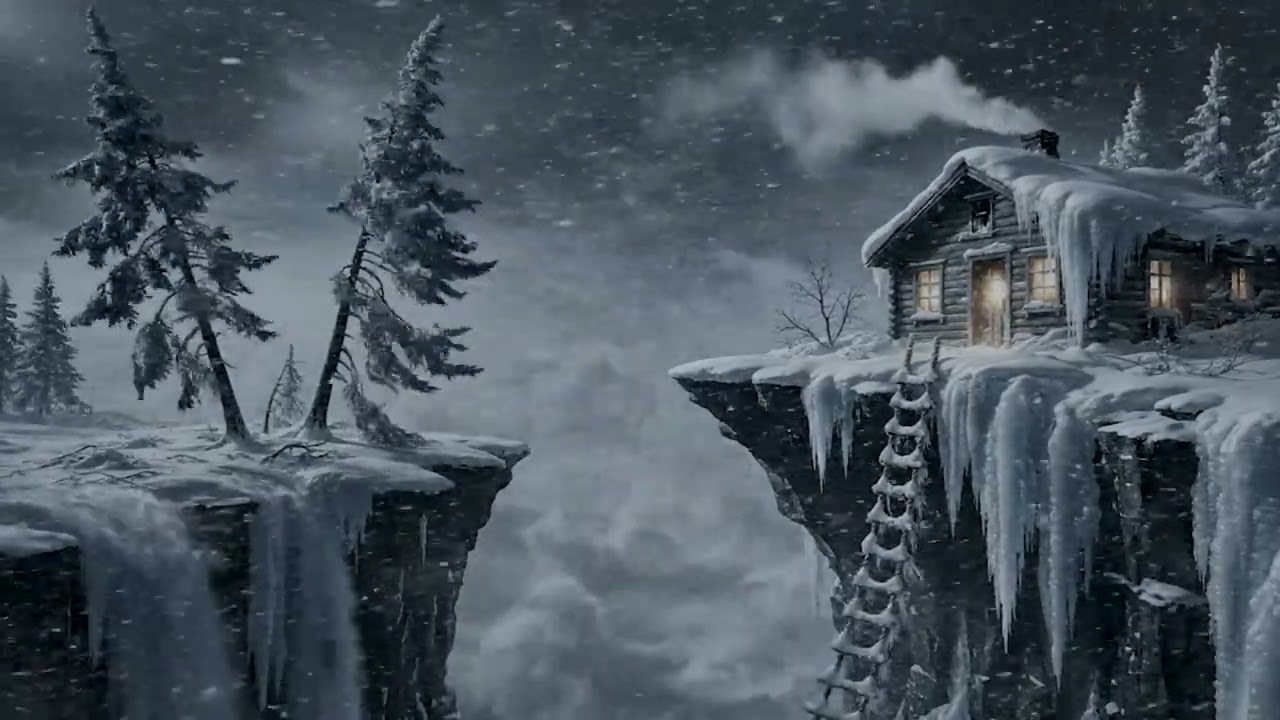 Incredibly STRONG SNOWSTORM for Sleeping 10 Hours Cozy Winter. Deep Blizzard Forge Ambience for Rest