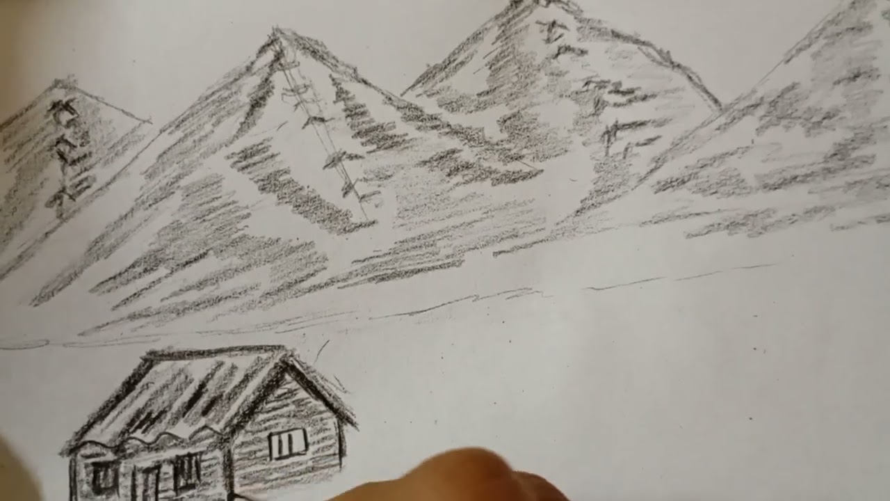 Scenery#sketch#pencilsketch#hillscape