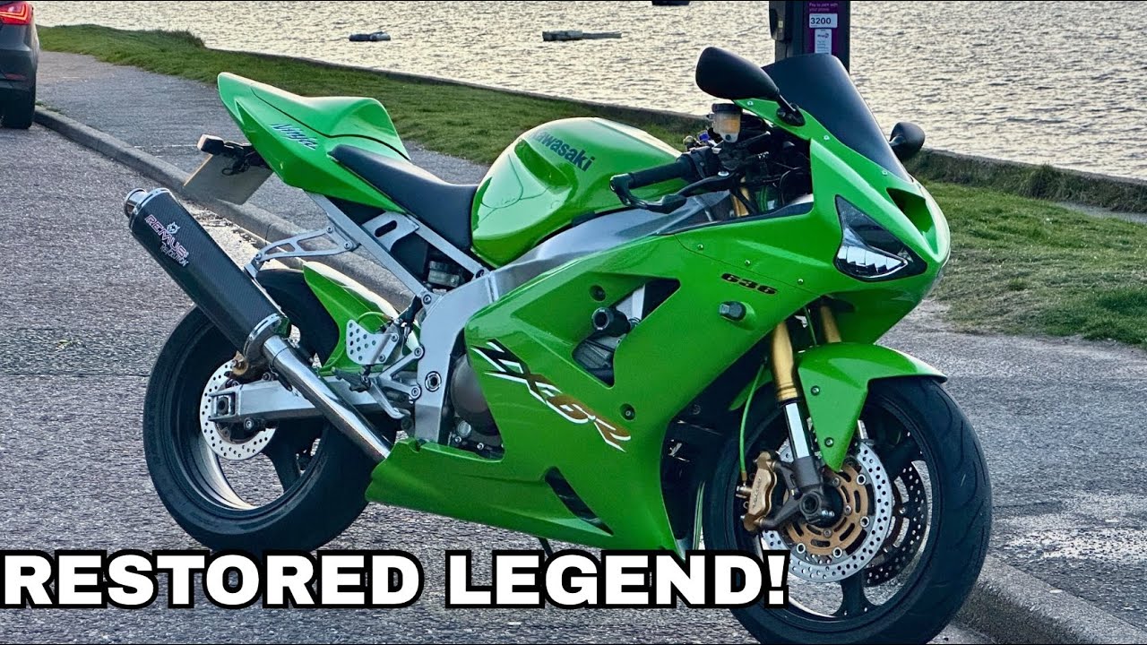 Мотоцикл 2003 года выпуска, модель 636 ZX6R, полностью отреставрирован | Первый тест-драйв