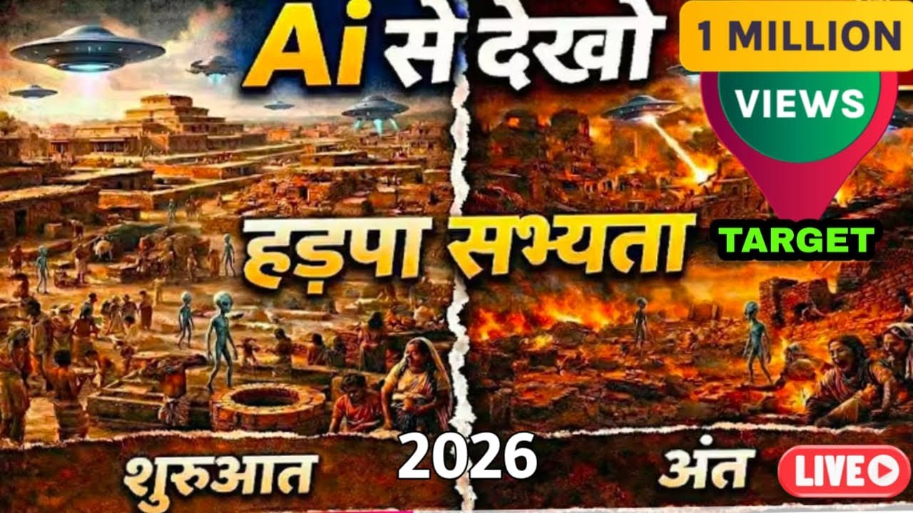 👍सिंधु घाटी सभ्यता या हड़प्पा सभ्यता । 5000 साल पुरानी सभ्यता का 🌅उदय एवं अंत।।