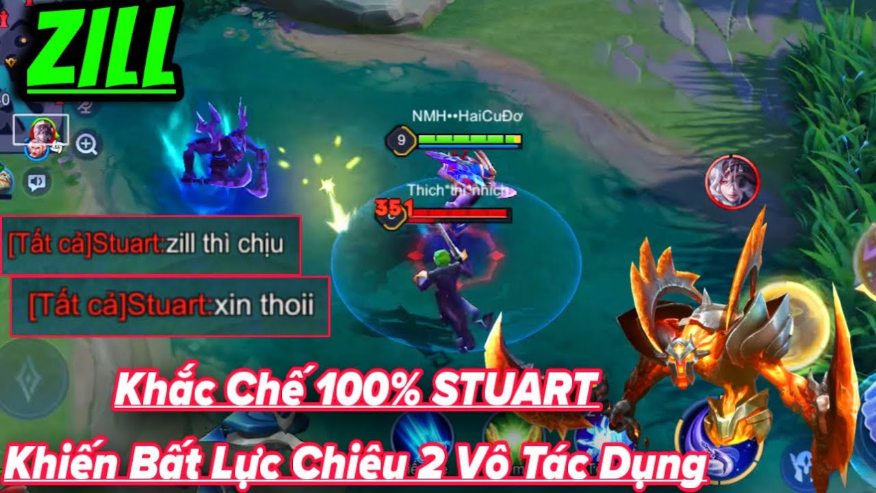 ZILL Liên Quân || Khắc Chế STUART 100% Khiến Địch Bất Lực Xin Khi Chiêu 2 Vô Tác Dụng