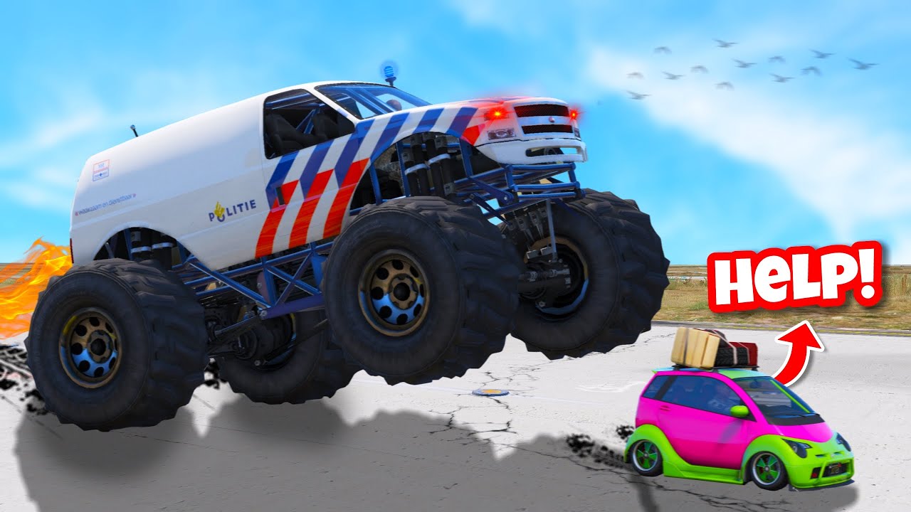 HENKIE monteert POLITIE MONSTER TRUCK!!