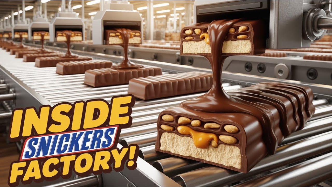 🍫🔥 Inside SNICKERS Factory! See How Your Favorite Chocolate Is Made 🍬🏭