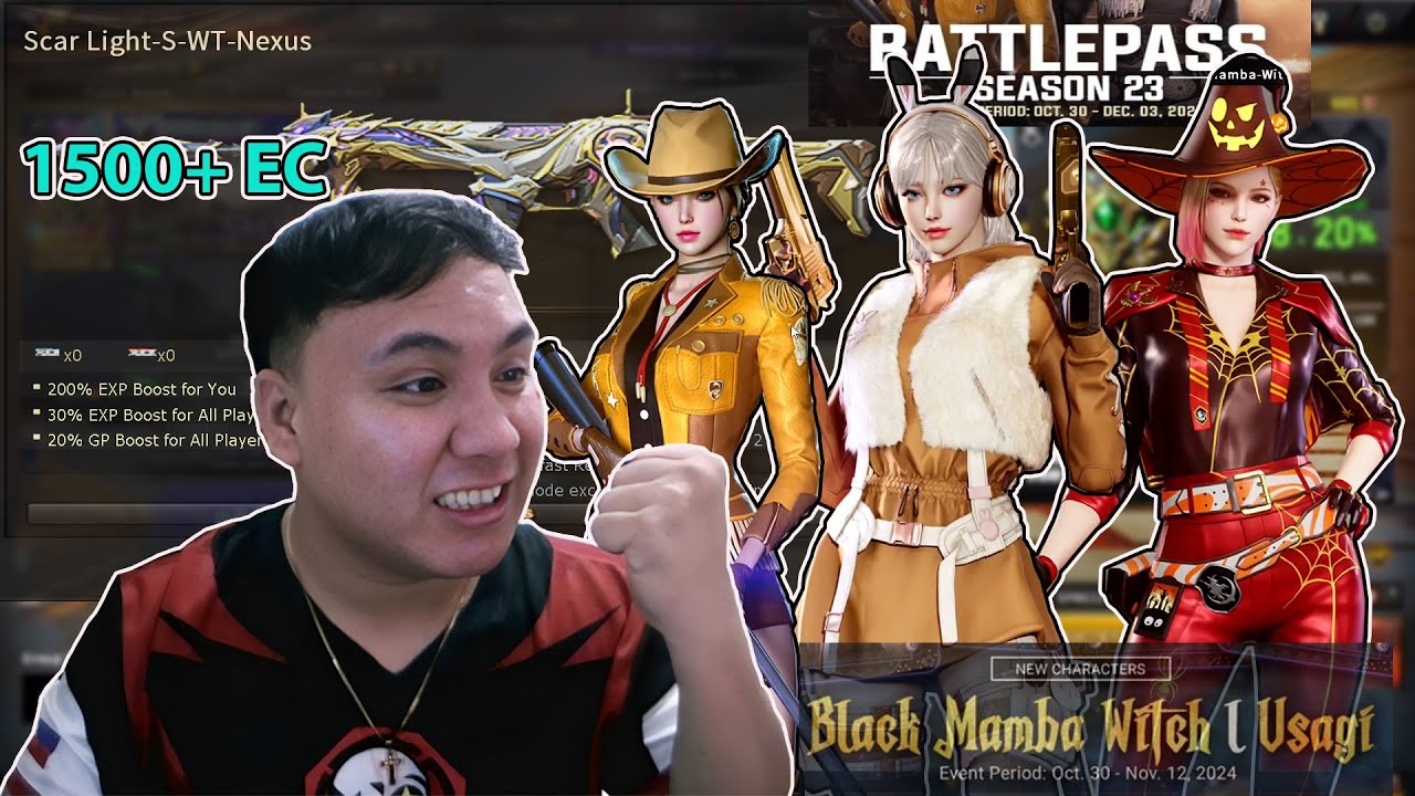 CFPH: Battle Pass Season 23 +New Characters: Black Mamba Witch & Usagi (Spent 1500+ Ecoin) Preview!