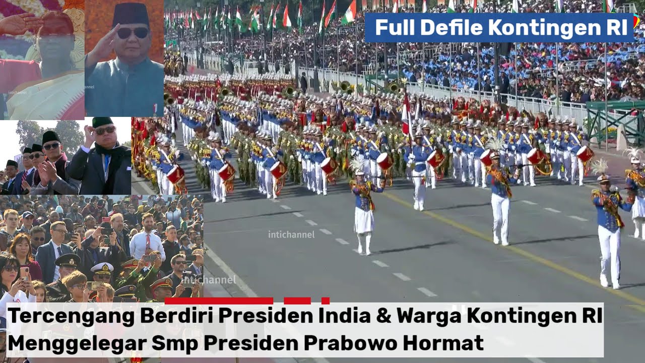 Presiden Prabowo Hormat Bangga,Tercengang Berdiri Presiden Warga India Mentri|Full Parade Pasukan RI