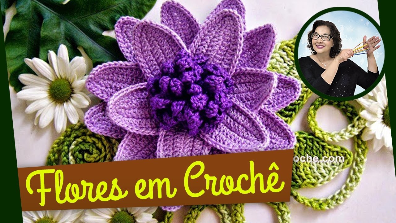 Flor de Crochê Volumosa - parte 2 (como fazer flores em croche)