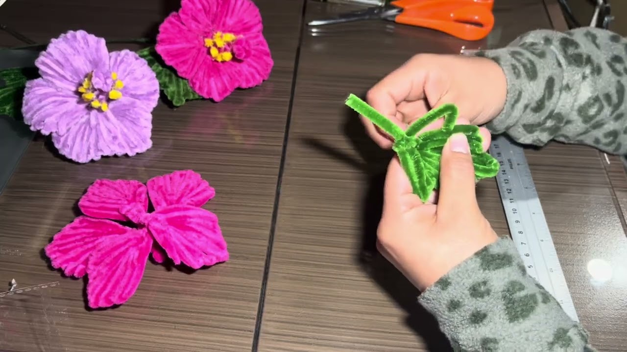 Tutorial Hibiscus con limpiapipas🌺🌺
