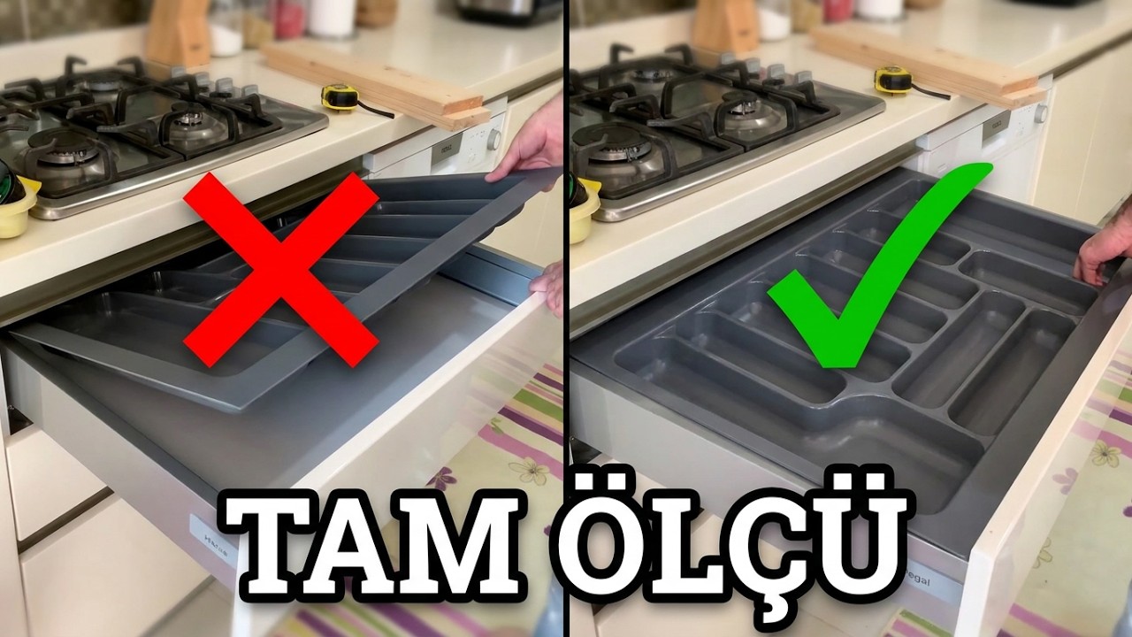 &Ccedil;ekmece I&ccedil;i Plastik Kaşıklık Kesme / &Ccedil;ekmece i&ccedil;i Plastik Kaşıklık &Ouml;l&ccedil;&uuml; Alma