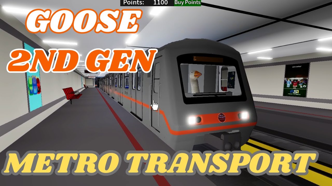 Goose driving 2nd Generation train Metro Transport: Roblox