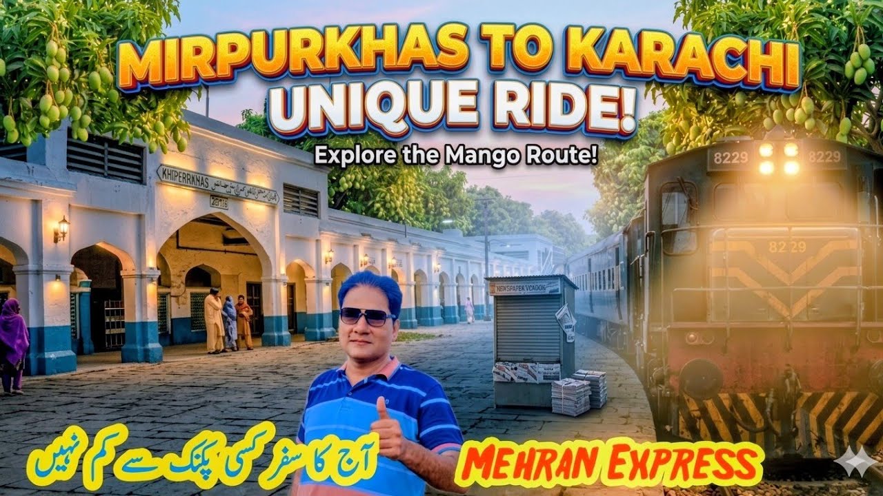 Early Morning Unique Train Ride| Form Mirpur Khas To Karachi The Shortest Train Of Ml1 Mehran Exp! 