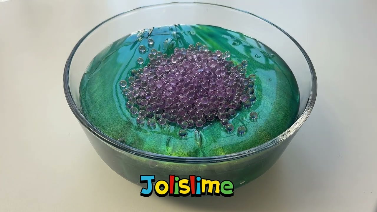 Crunchy Glass Bead Slime ASMR | Satisfying Stretchy Textures