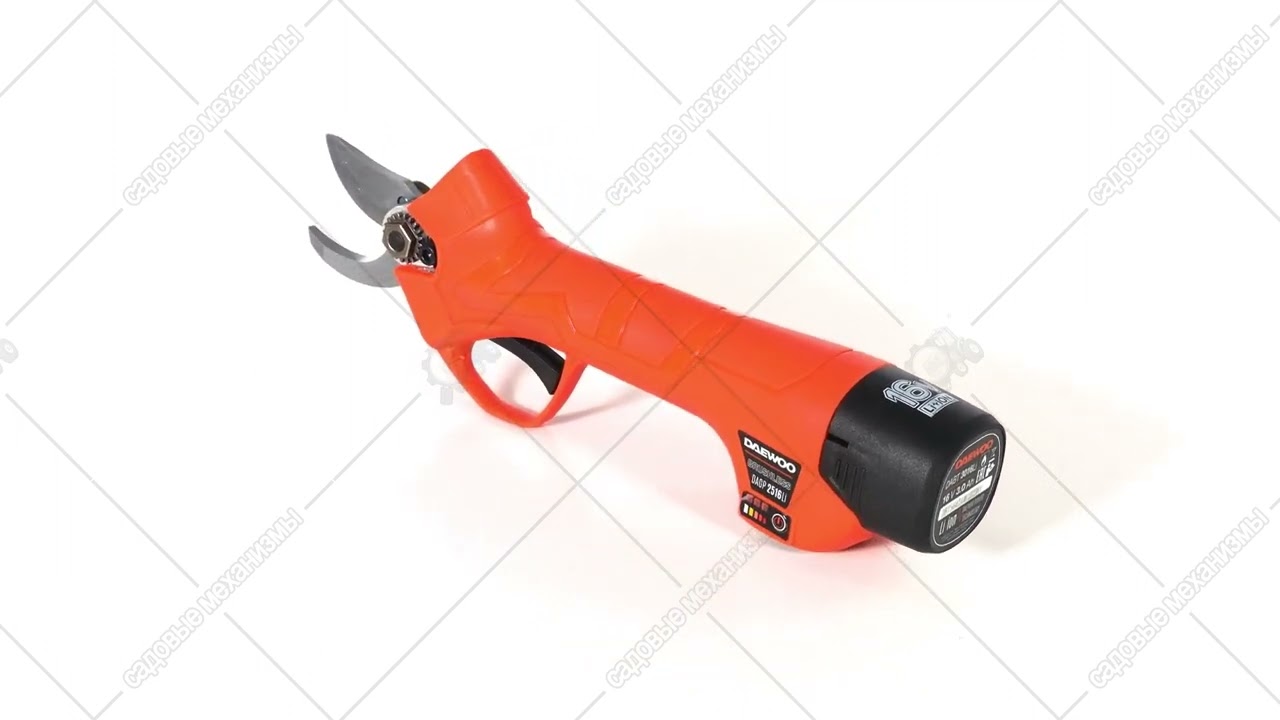 Аккумуляторный секатор Daewoo DAGP 2516Li SET 3D обзор