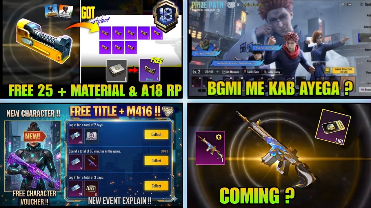 BGMI 4.3 😍 Получите бесплатные ваучеры на 1200 персонажей в рамках акции BGMI и PUBG Mobile / Дат...
