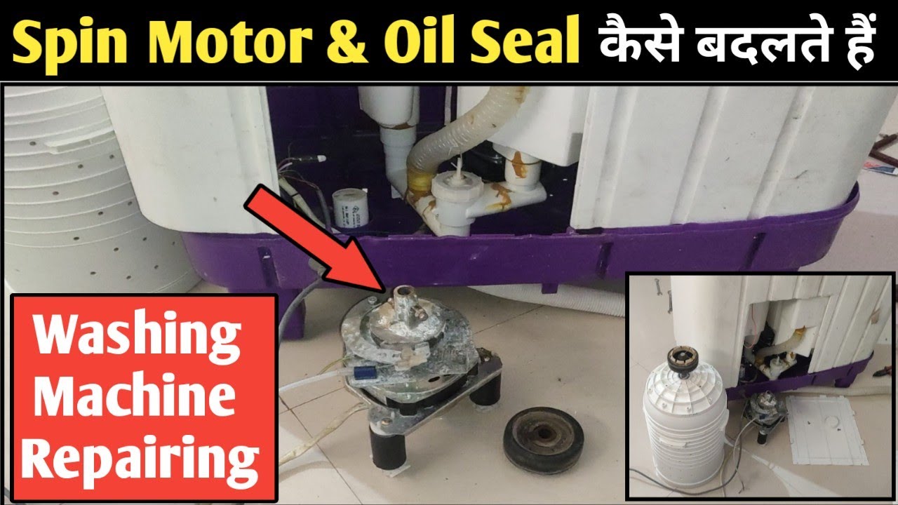 How to Change Washing Machine Spin Motor and Oil Seal! Washing Machine Spin Motor Wiring!