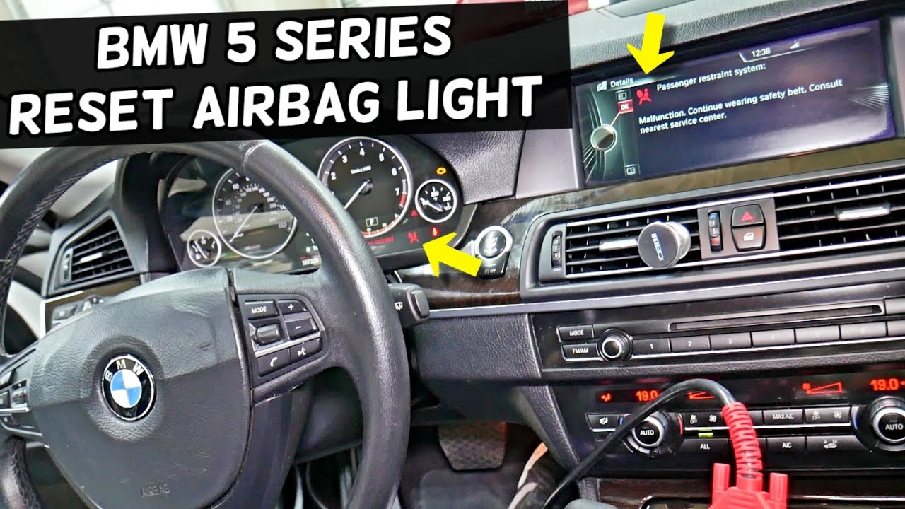HOW TO RESET CLEAR AIRBAG LIGHT ON BMW F10 F11 520i 523i 525i 528i 530i 535i 518d 520d 525d 530d 550