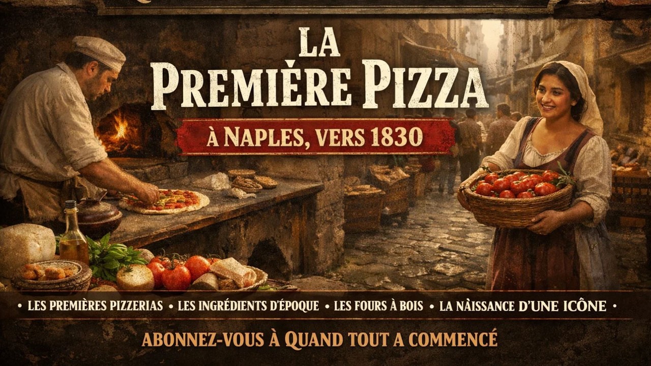 Comment a été préparée la première pizza dans une pizzeria de Naples vers 1830