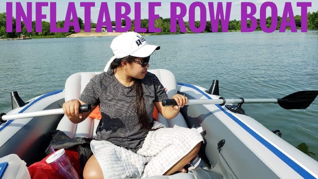 INTEX EXCURSION 5 INFLATABLE BOAT| ROWING ON THE LAKE