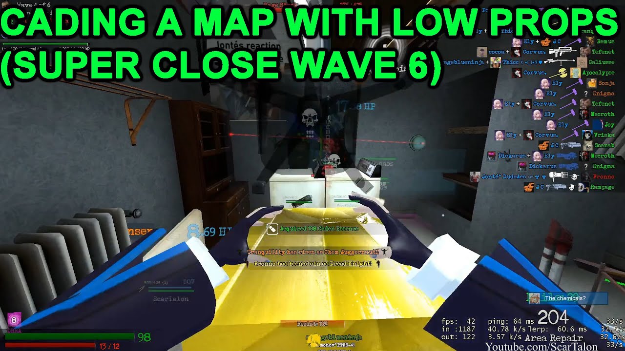 Cading a map with low props (Super close Wave 6) - Garry's Mod Sunrust Zombie Survival