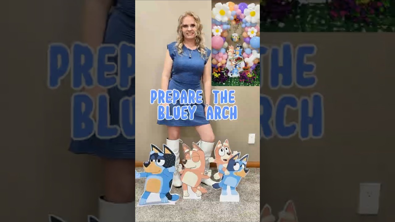 Prepare the Bluey balloon arch