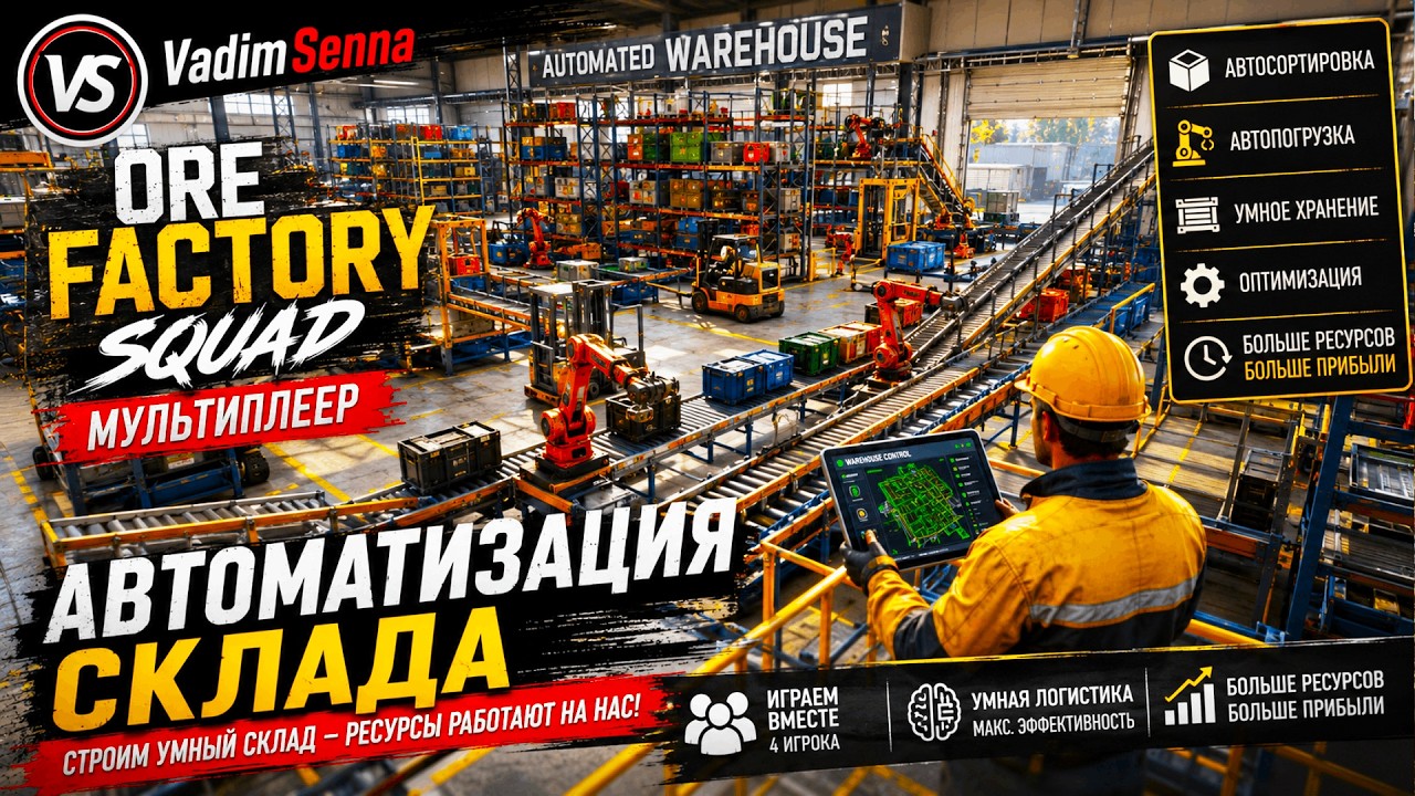 🌞Ore Factory Squad ⛏️🌞Мультиплеер _ Автоматизация склада🌞 @VadimSenna🌞