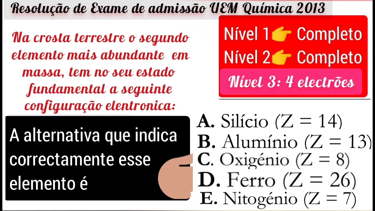 QUÍMICA UEM 2013 ( DISTRIBUIÇÃO ELECTRÓNICA)