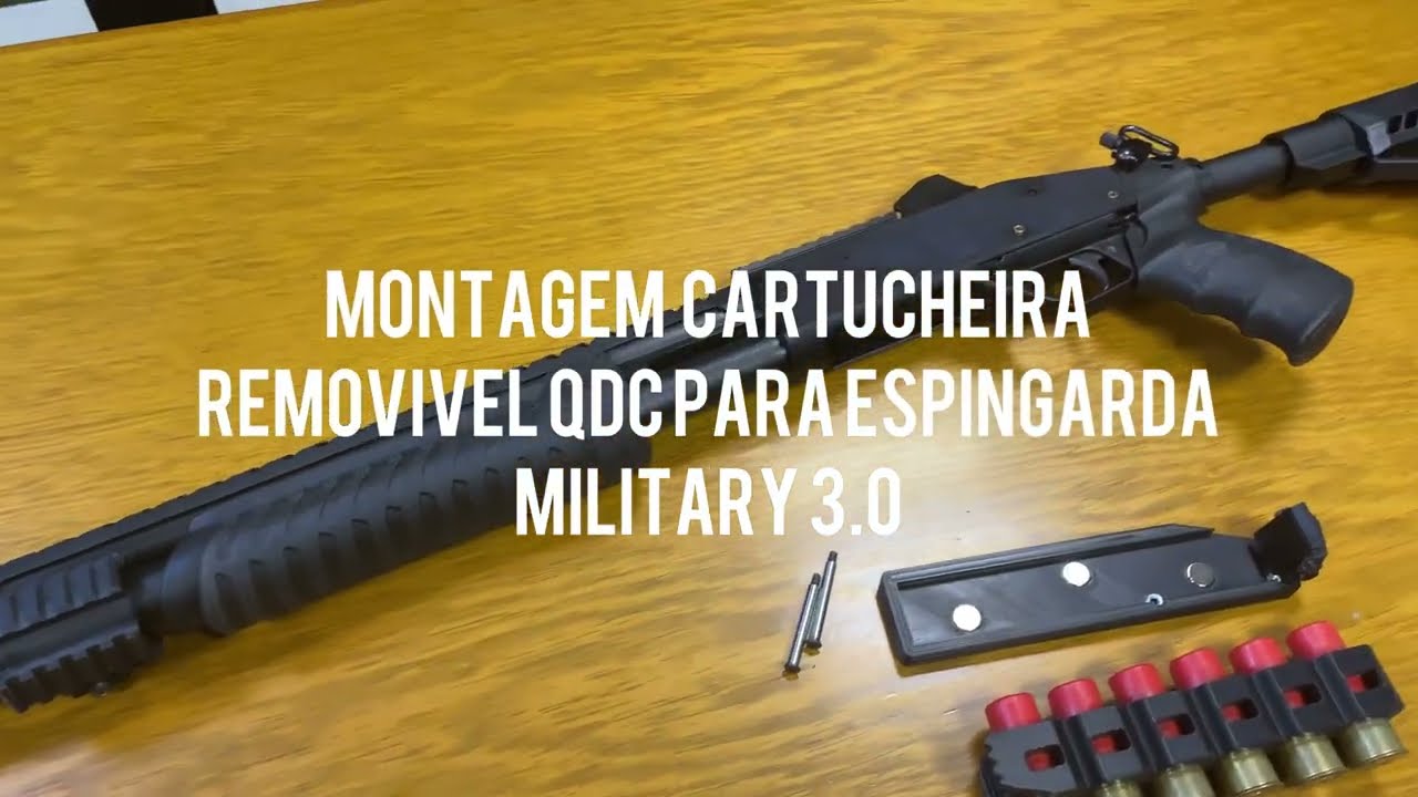 Instalação Cartucheira Removível QDC Para Espingarda CBC Military 3.0
