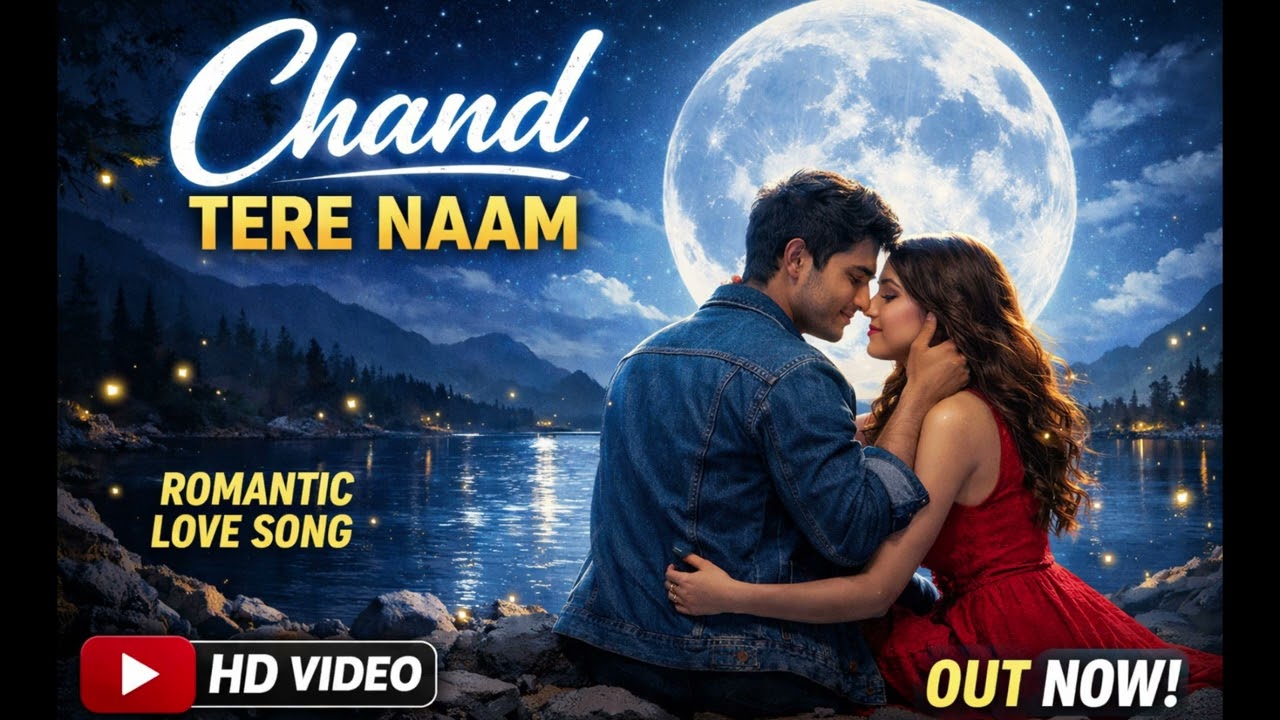 Chand Tere Naam 🌙 | 90s Bollywood Romantic Song | Kumar Sanu & Udit Narayan Style Love Song