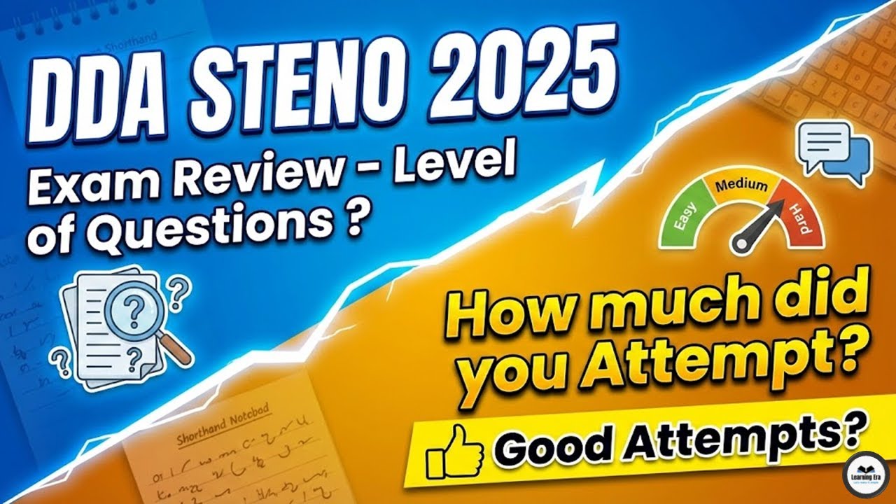 DDA Steno 2025 All Shifts complete Analysis | Average Attempts ?