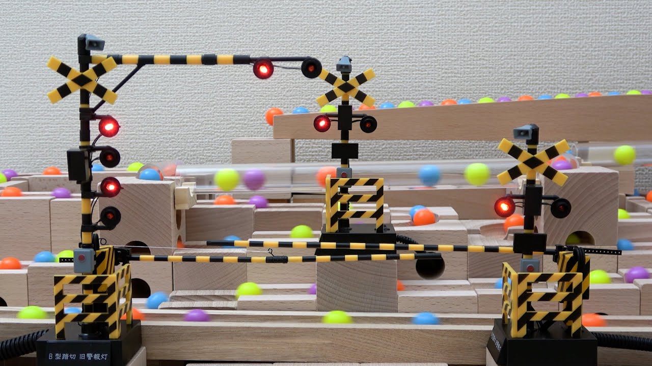 Marble Run Race ☆ Railroad Crossing Collection  (HABA Slope + Cuboro + Bornelund Quadrilla)